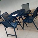 Ver imagem 7 de Poltrona Lótus de Tela Sling e Alumínio cor preta