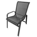 Ver imagem 1 de Poltrona Lótus de Tela Sling e Alumínio cor preta