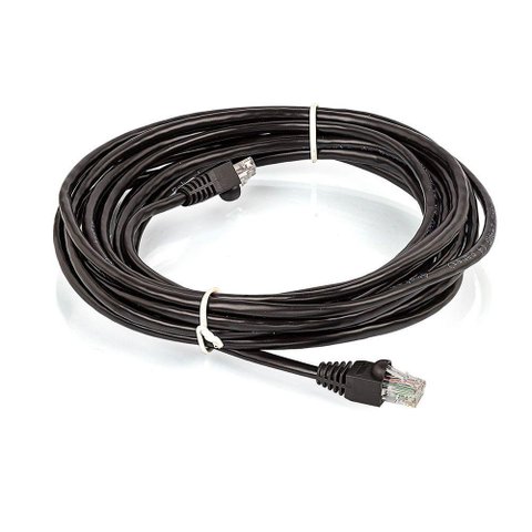 Cabo de Rede Blindado Cat5e Montado Preto - 2 Metros