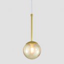 Ver imagem 2 de Pendente Globo Esfera de Vidro 12cm - Ouro - Vidro Âmbar - 2527-14-am