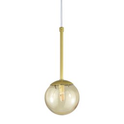 Pendente Globo Esfera de Vidro 12cm - Ouro - Vidro Âmbar - 2527-14-am - 1