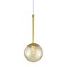 Pendente Globo Esfera de Vidro 12cm - Ouro - Vidro Âmbar - 2527-14-am - 1