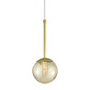 Ver imagem 1 de Pendente Globo Esfera de Vidro 12cm - Ouro - Vidro Âmbar - 2527-14-am