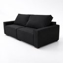 Ver imagem 3 de Sofá 2 Metros Contemporâneo Sala Estar Luxo Moderno Suede Preto