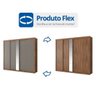 Guarda-Roupa Casal com Espelho 5 Portas de Correr Baco 1073 Carraro Flex Color - 6