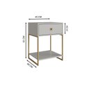 Ver imagem 3 de Mesa de Cabeceira Industrial 1 Gaveta P1026 Cinza