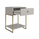 Ver imagem 4 de Mesa de Cabeceira Industrial 1 Gaveta P1026 Cinza