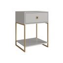 Ver imagem 2 de Mesa de Cabeceira Industrial 1 Gaveta P1026 Cinza