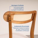 Ver mais imagens de Kit 6 Cadeiras Madeira Maciça Teladas Ceci CabeCasa MadeiraOriginals Marrom/Off White/Telado
