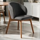 Ver imagem 4 de Kit 04 Cadeiras de Jantar e Estar Living Estofada Mia L02 Linho Cinza Escuro - Lyam Decor