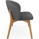 Ver mais imagens de Kit 04 Cadeiras de Jantar e Estar Living Estofada Mia L02 Linho Cinza Escuro - Lyam Decor