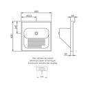 Ver imagem 4 de Tanque Mekal Tl Ct50 60x60 Aço Escovado