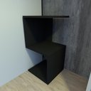 Ver imagem 1 de Movel Auxilar para Closet Mesa Lateral Mesa de Canto Closet Canto Preto