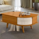 Ver imagem 3 de Kit Aparador para Sala Tamar e Mesa de Centro Orgânica Leda M07 Cinamomo Off White - Lyam Decor