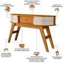 Ver imagem 4 de Kit Aparador para Sala Tamar e Mesa de Centro Orgânica Leda M07 Cinamomo Off White - Lyam Decor