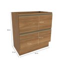 Ver imagem 3 de Balcão 2 Gavetas Kappesberg Celeste 100% Mdf Nogueira 80cm