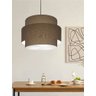 Lustre Sala de Jantar com Desvio Vivare Md-4397 Cúpula em Tecido 40cm - 6