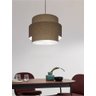 Lustre Sala de Jantar com Desvio Vivare Md-4397 Cúpula em Tecido 40cm - 4