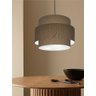 Lustre Sala de Jantar com Desvio Vivare Md-4397 Cúpula em Tecido 40cm - 5