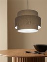 Ver imagem 5 de Lustre Sala de Jantar com Desvio Vivare Md-4397 Cúpula em Tecido 40cm