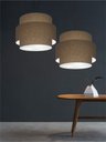 Ver imagem 3 de Lustre Sala de Jantar com Desvio Vivare Md-4397 Cúpula em Tecido 40cm