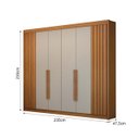 Ver imagem 2 de Dormitorio Casal Ripado 2PÇS 6 Portas Verona - Arbo Design