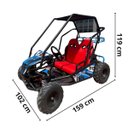 Ver imagem 2 de Mini Buggy 2 Assentos Gasolina 110cc 4 Tempos Criança e Adolecente Azul Importway Iwbug-110 Az