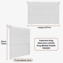 Ver imagem 3 de Cabeceira Sophy King no Box Madeira Maciça Linho Bege 237cm Sallar Home