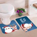 Ver imagem 2 de Jogo de Tapete para Banheiro Natalino Noel e Rena Cute Capa de Almofada