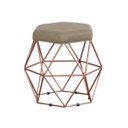 Ver imagem 3 de Kit 9 Puffs Decorativos Aramado Vanessa-Suede Bege