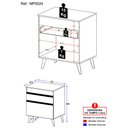 Ver imagem 2 de Gabinete Banheiro 1 Porta e 1 Gav Retrô 70cm Multimóveis Mp5024 Branco