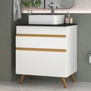 Ver imagem 1 de Gabinete Banheiro 1 Porta e 1 Gav Retrô 70cm Multimóveis Mp5024 Branco