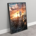 Ver imagem 2 de Quadro Decorativo Jesus e a Cruz Sala Quarto Casa Escritório