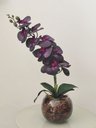 Ver imagem 3 de Arranjo Com Flor de Orquídea Roxa No vaso de vidro
