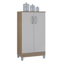 Ver imagem 4 de Guarda Roupa Casal Tóquio 6 Portas com Armário Multiuso 2 Portas Pequeno Damasco Off White - Poquema