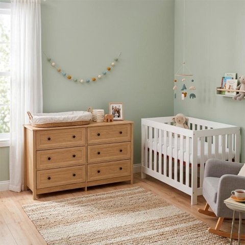 Quarto Bebê Berço Bbi-56+Cômoda Cvc Dm-217 Ditália