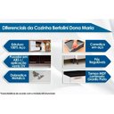 Ver imagem 2 de Gabinete de Cozinha Modulado Dona Maria 6173 3 Portas e 1 Gaveta c/ Tampo e Pés Branco - Bertolini