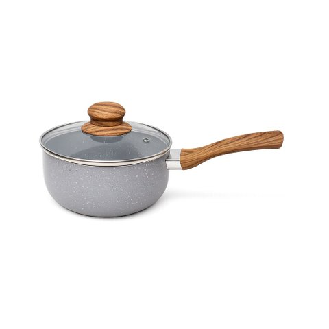 Panela Antiaderente Cerâmica Sahara Grey 16cm - Casambiente