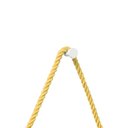 Ver imagem 5 de Espelho Decorativo Adnet Branco Alça Sisal Amarelo 60 cm Redondo 60 cm