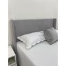 Cabeceira Queen Modelo Liz até o Chão 160x120cm Cinza Claro Tecido em Linho Alta Qualidade - 2