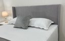 Ver imagem 1 de Cabeceira Queen Modelo Liz até o Chão 160x120cm Cinza Claro Tecido em Linho Alta Qualidade