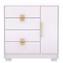 Ver imagem 6 de Cômoda Sapateira 4 Gavetas Clarabella Branco/camarim