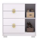Ver imagem 2 de Cômoda Sapateira 4 Gavetas Clarabella Branco/camarim