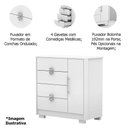 Ver mais imagens de Cômoda Sapateira 4 Gavetas Clarabella Branco/camarim