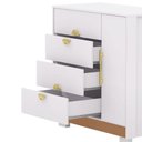 Ver imagem 7 de Cômoda Sapateira 4 Gavetas Clarabella Branco/camarim