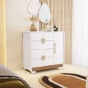 Ver imagem 4 de Cômoda Sapateira 4 Gavetas Clarabella Branco/camarim
