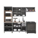 Ver imagem 3 de Armário de Cozinha Modulada Compacta Fidelitá Nara 100% MDF 4 Peças 270cm 12 Portas 2 Gavetas sem