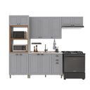 Ver imagem 2 de Armário de Cozinha Modulada Compacta Fidelitá Nara 100% MDF 4 Peças 270cm 12 Portas 2 Gavetas sem