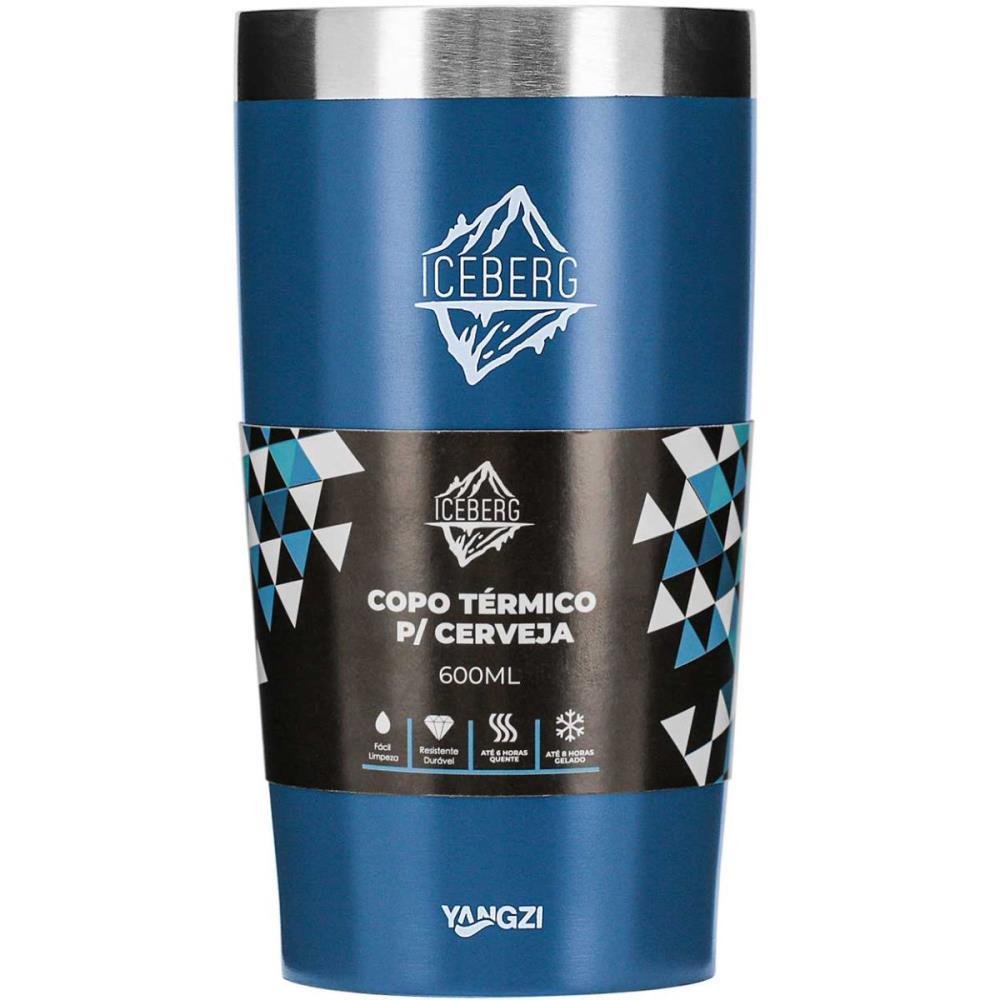 Copo Termico Iceberg INOX 600ML Azul - 1