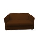 Ver imagem 2 de Kit Namoradeira + 1 Poltrona Decorativa Biane Couro Marrom Pés Cromado Mz Decor